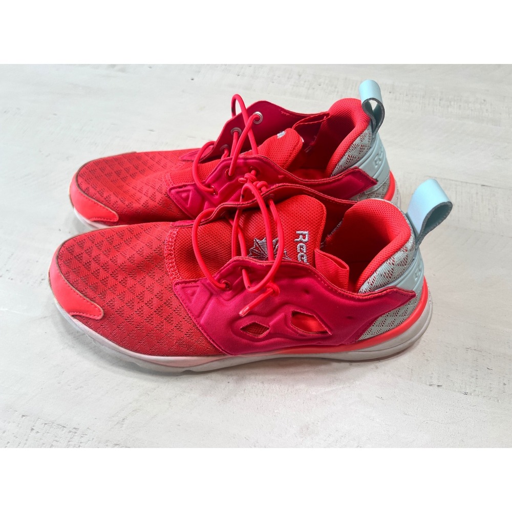 Reebok Furylite Red Pink Womens Running Shoes Sneakers V69339 Size 8.5